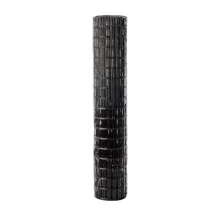 Trident Fence Welded Wire Fence, Black PVC Coated, 14ga, 4x100ft, 1x3in Mesh W14410013B